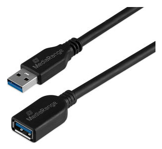 MediaRange MRCS241 c�ble USB USB 3.2 Gen 1 (3.1 Gen 1) 5 m USB A 5 Gbit/s Noir