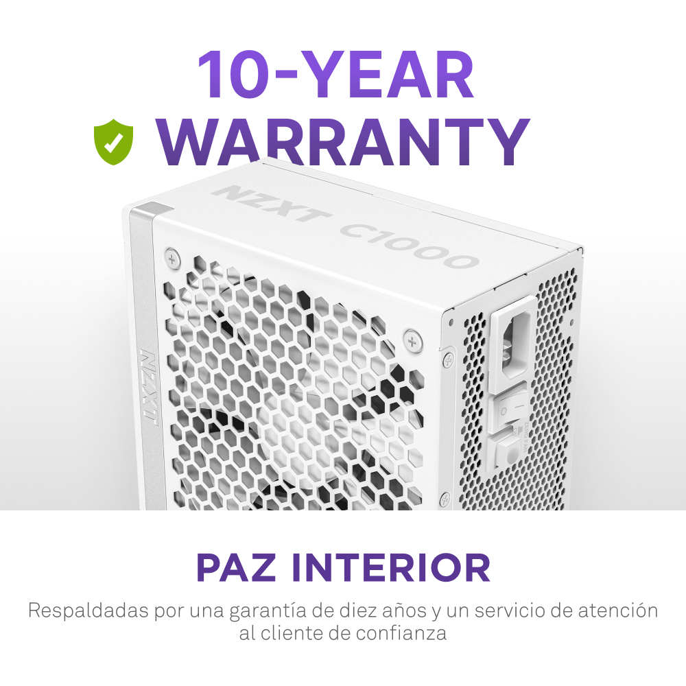 NZXT C1000 Gold ATX 3.1 unit� dalimentation d�nergie 1000 W 24-pin ATX Blanc