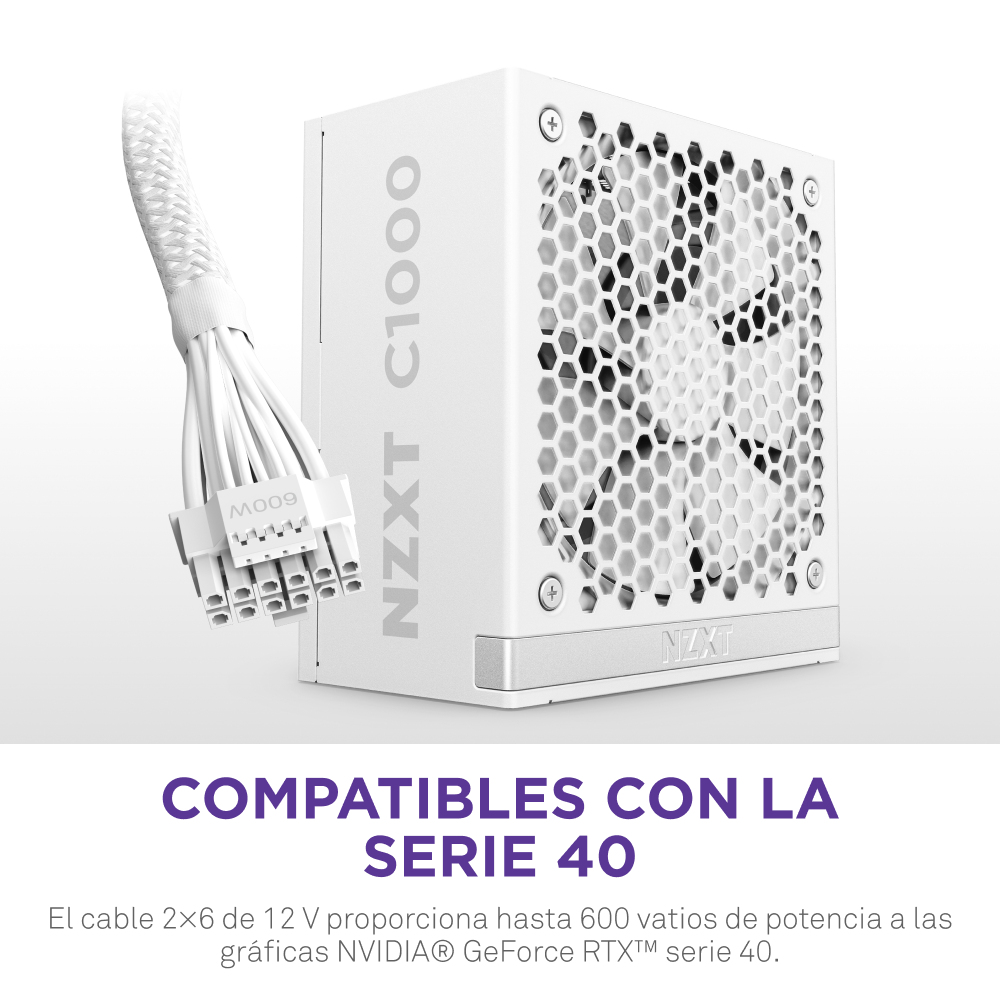 NZXT C1000 Gold ATX 3.1 unit� dalimentation d�nergie 1000 W 24-pin ATX Blanc