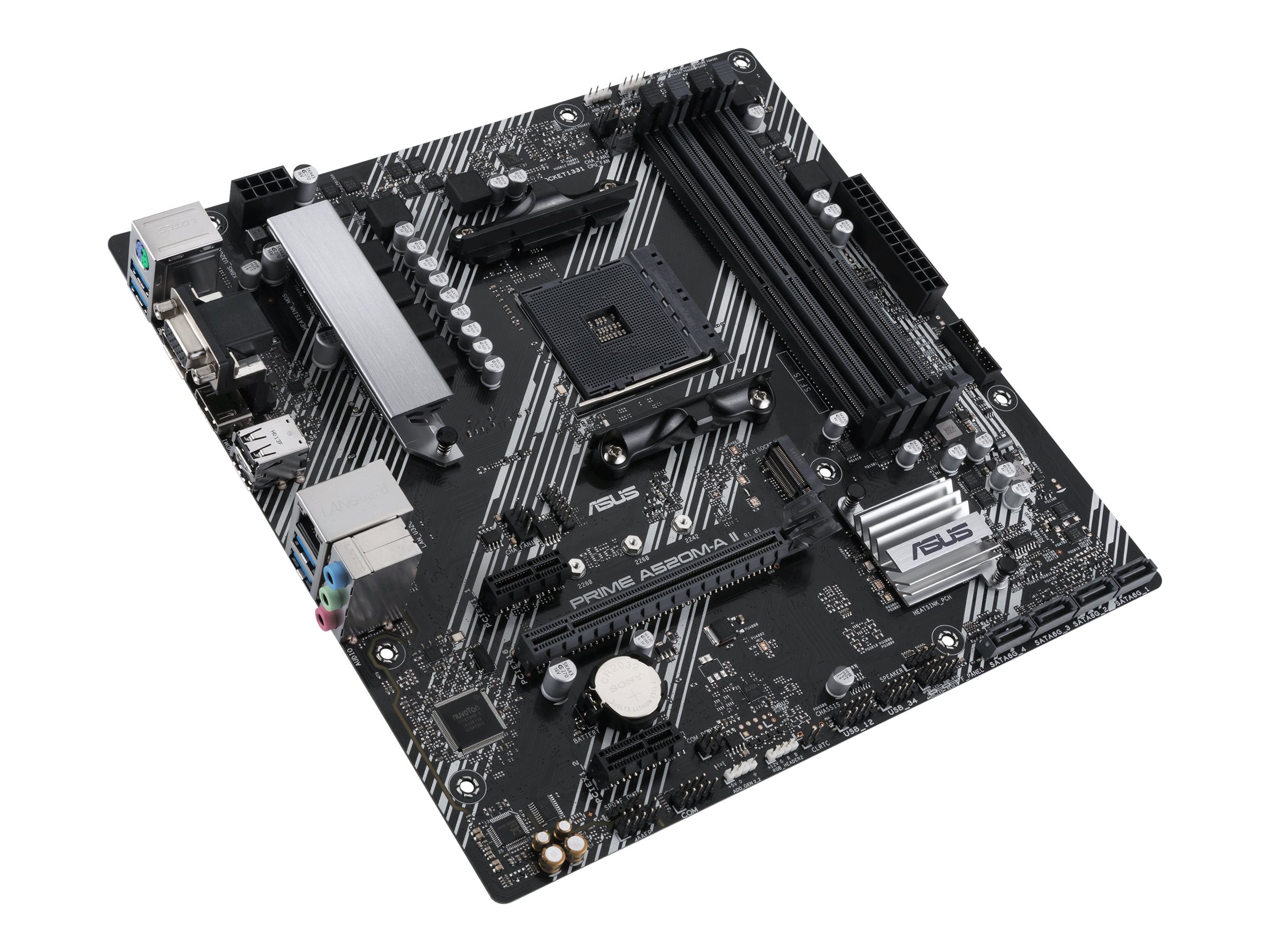 ASUS PRIME A520M-A II - Motherboard - micro ATX - Socket AM4 - AMD A520 Chipsatz - USB 3.2 Gen 1 - Gigabit LAN - Onboard-Grafik (CPU erforderlich)