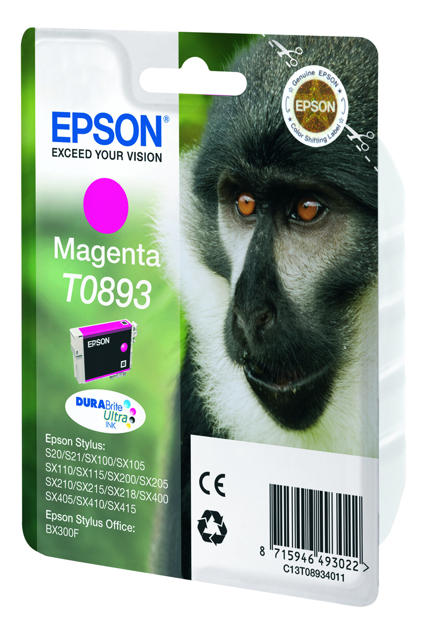 Epson Monkey Cartucho T0893 magenta (etiqueta RF)