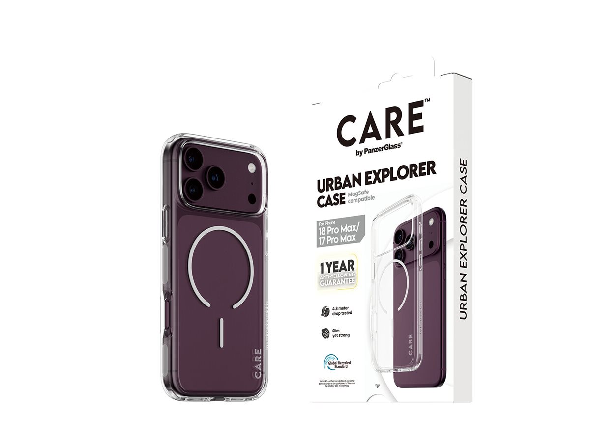 PanzerGlass CARE by � Urban Explorer Case Transparent w. White Magsafe iPhone 18 Pro Max | 17 Pro Max coque de protection pour t�l�phones portables Housse