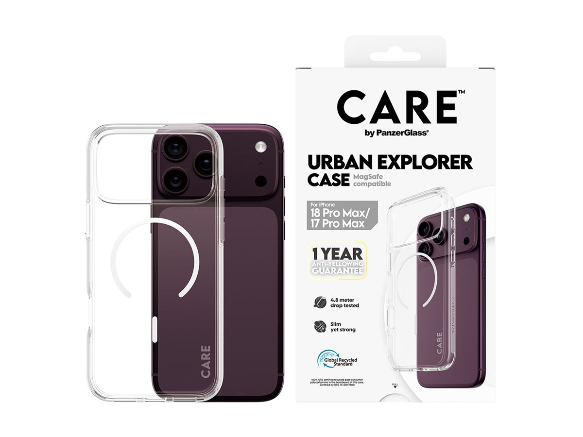PanzerGlass CARE by � Urban Explorer Case Transparent w. White Magsafe iPhone 18 Pro Max | 17 Pro Max coque de protection pour t�l�phones portables Housse