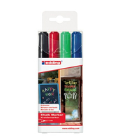 EDDING 4095 - B�rokleinmaterial - Schwarz, Blau, Gr�n, Rot - 4er