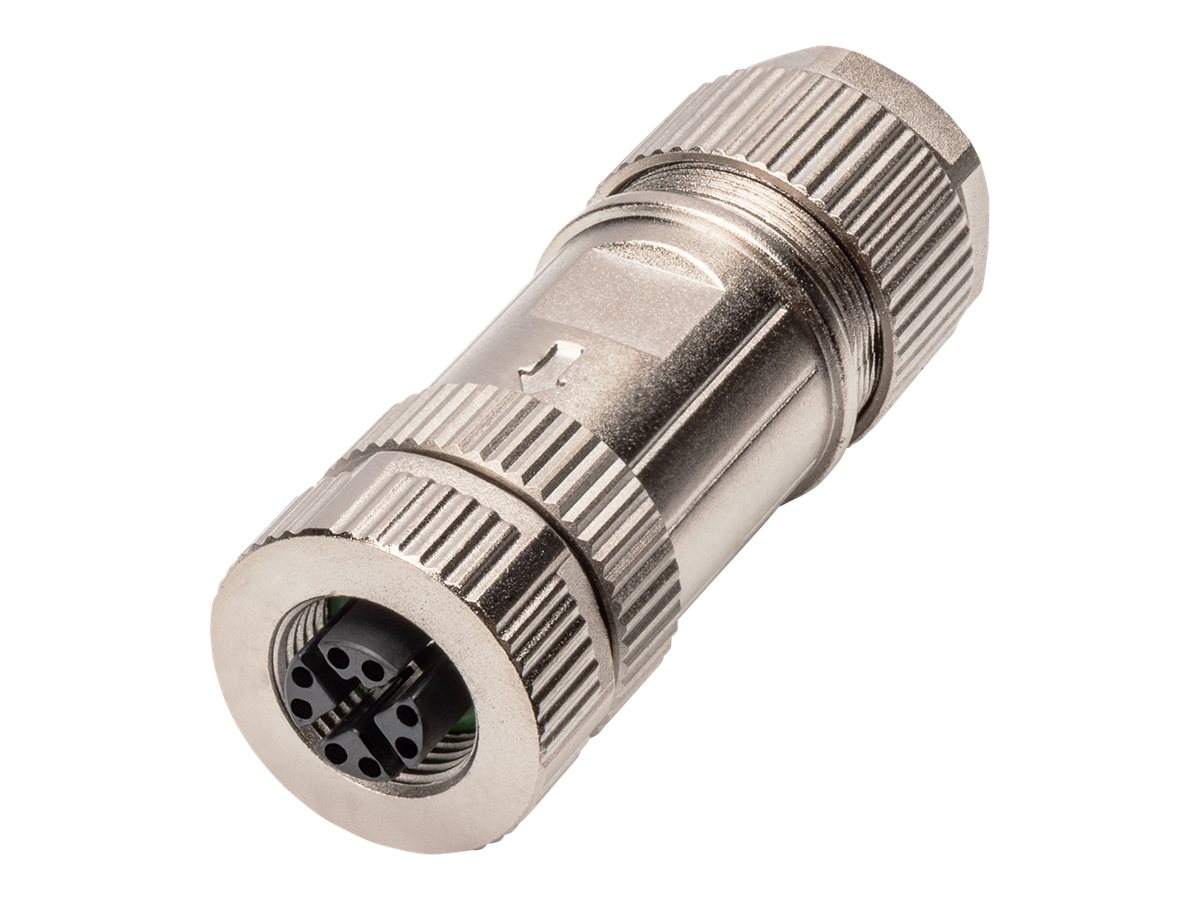 DIGITUS CAT 6A, feldkonfektionierbar, M12-Buchse X-kodiert IP67