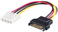 Deltaco SATA-S5 - 0,3 m - Molex (4-pin) - SATA 15-Pin - Mnnlich - Weiblich - Mehrfarben