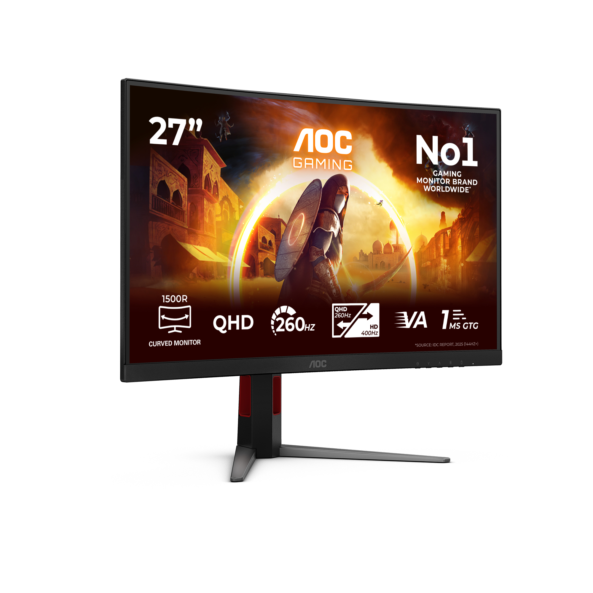 AOC G4 Gaming computer monitor 68.6 cm (27) 2560 x 1440 pixels Quad HD LED Black, Red