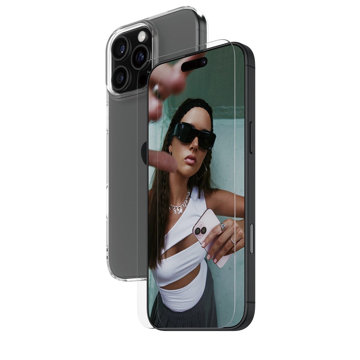 PanzerGlass SAFE. by PanzerGlass - 2-in-1 Schutzpacket - hintere Abdeckung f�r Mobiltelefon - Thermoplastisches Polyurethan (TPU)