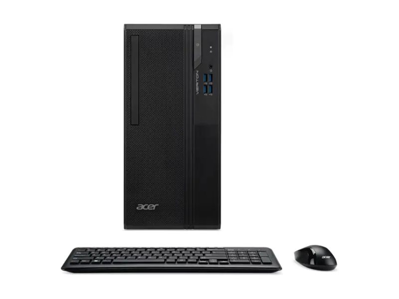 Acer Veriton S2 VS2720G - Mid tower - Core i3 i3-14100 / 3.5 GHz - RAM 16 GB - SSD 512 GB - UHD Graphics 730 - Wi-Fi 6E, Bluetooth 5.3, 1GbE - WLAN: 802.11a/b/g/n/ac/ax (Wi-Fi 6E)