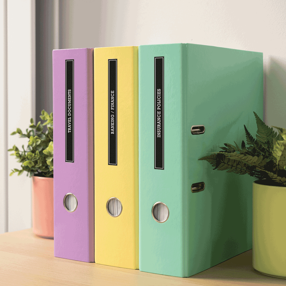 Brother BTAG-335 - Wei� auf Schwarz - Rolle (1,2 cm x 4 m)