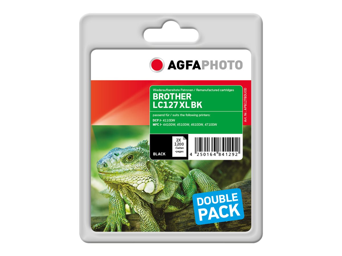 AgfaPhoto APB127BDUOD cartucho de tinta Negro