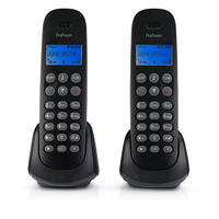 Profoon PDX-320 - DECT-Telefon mit 2 Mobilteilen schwarz