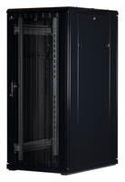 Rockstable 27 HE 19 Serverschrank mit Gitternetztr - Freistehendes Gestell - 27U - 800 kg - Sperrschloss - Ablageschienen - Verstellbare Fe