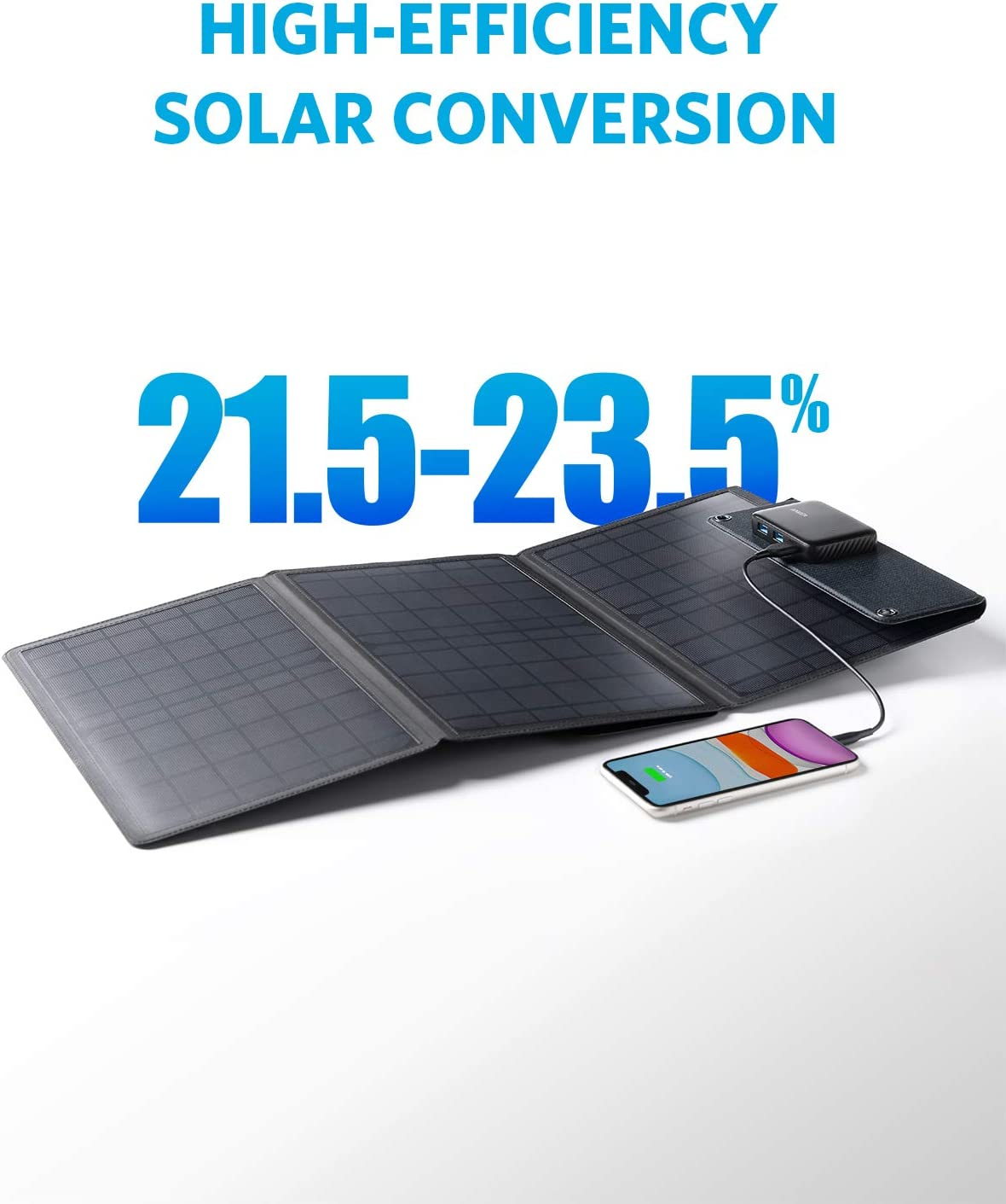 Anker Innovations Anker PowerSolar - Solarladegert - 24 Watt - 4.2 A - 3 Ausgabeanschlussstellen (USB)