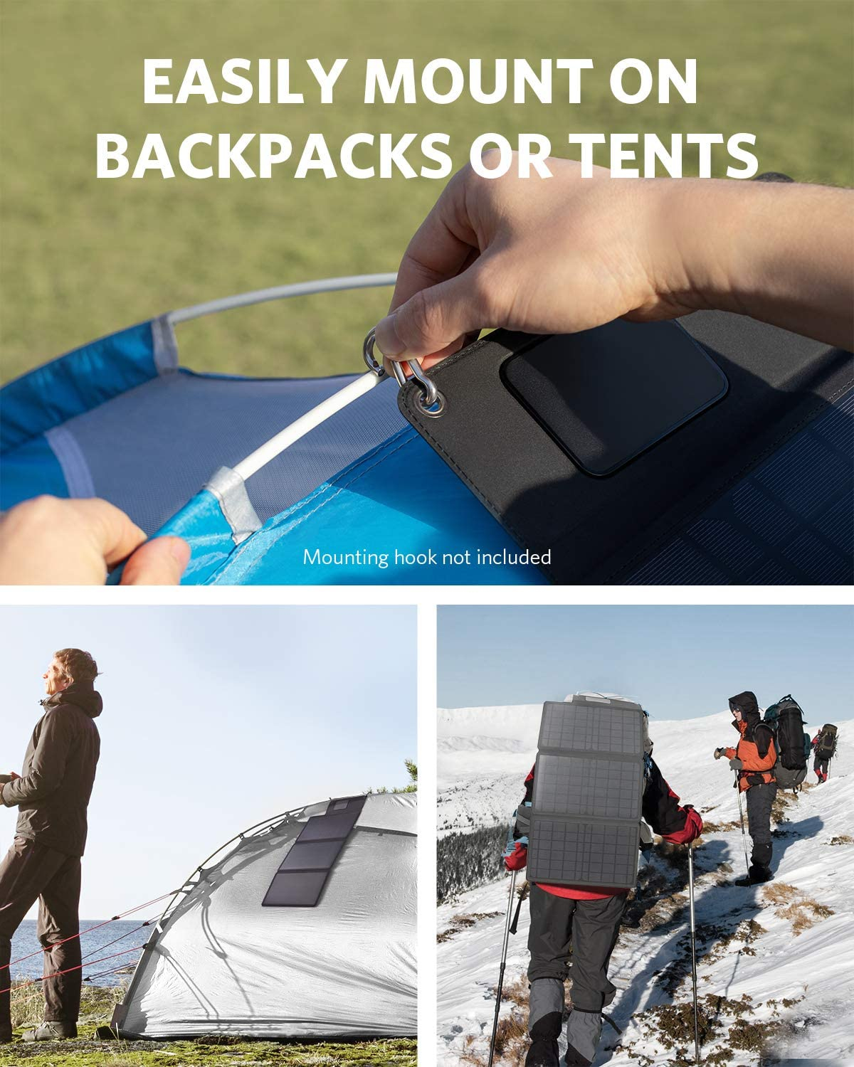 Anker Innovations Anker PowerSolar - Solarladegert - 24 Watt - 4.2 A - 3 Ausgabeanschlussstellen (USB)