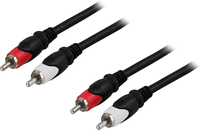 Deltaco MM-111 - 2 x RCA - Mnnlich - 2 x RCA - Mnnlich - 3 m - Schwarz - Rot - Wei
