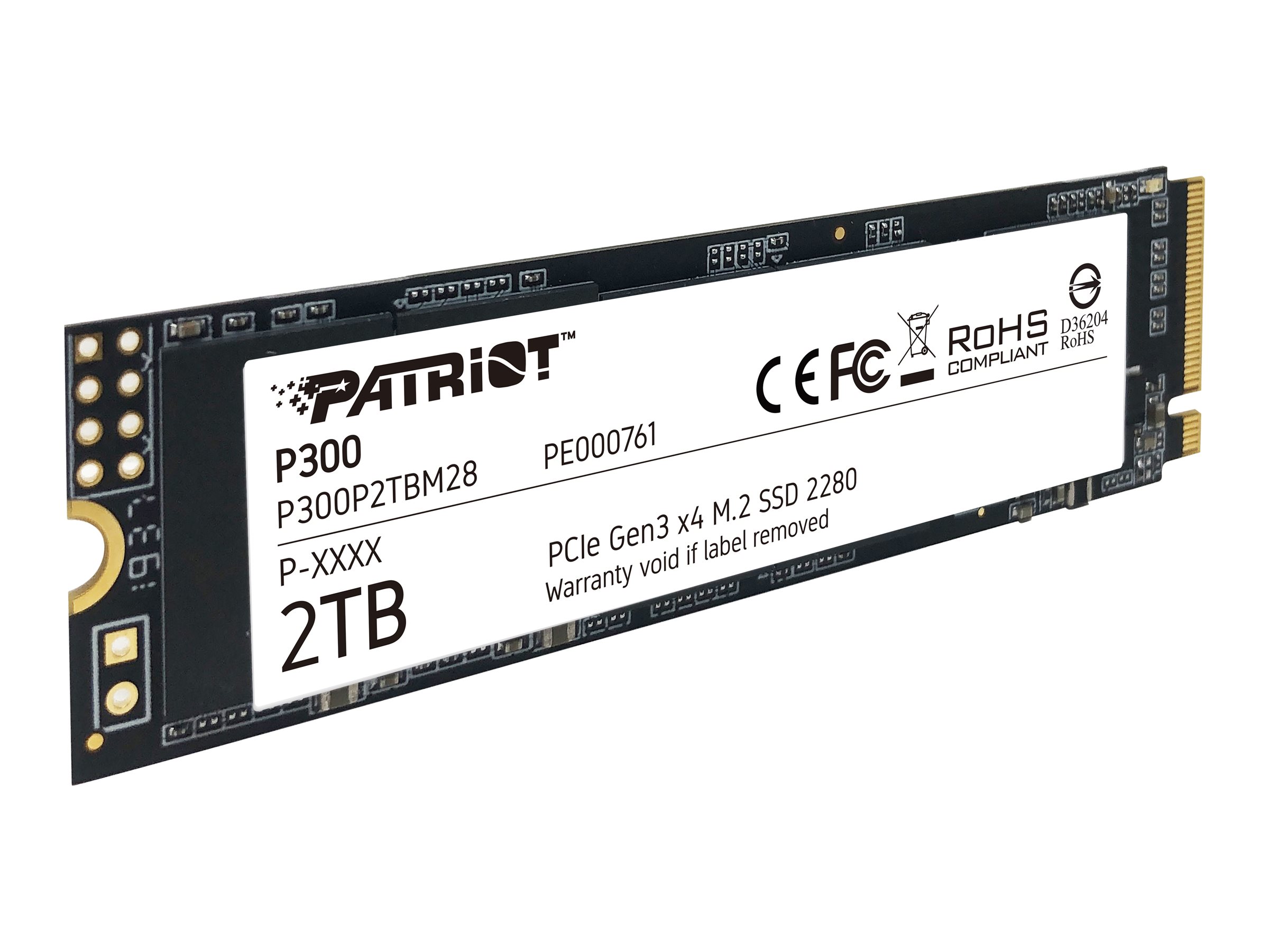 PATRIOT P300 - SSD - 2 TB - intern - M.2 2280 - PCIe 3.0 x4 (NVMe)