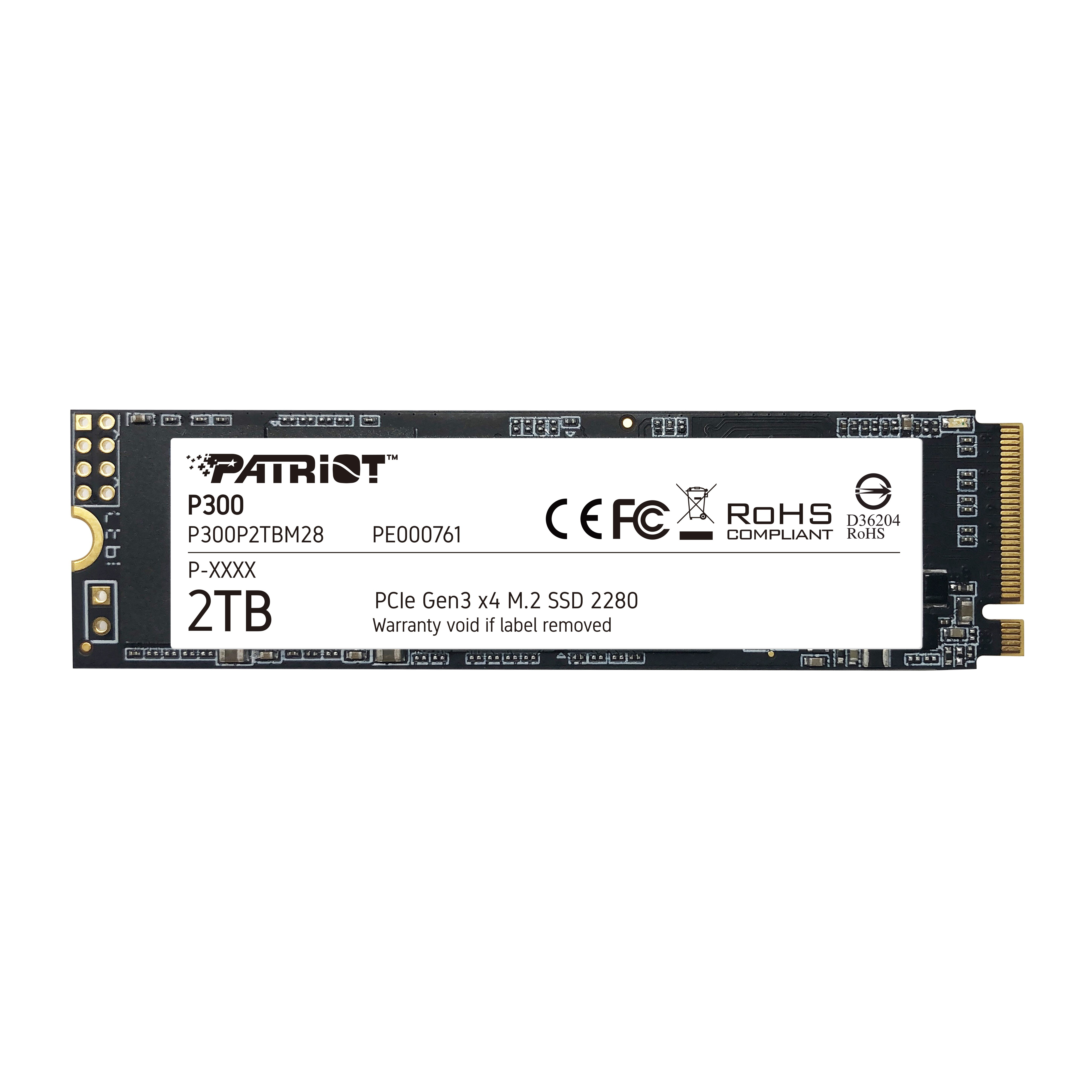 PATRIOT P300 - SSD - 2 TB - intern - M.2 2280 - PCIe 3.0 x4 (NVMe)