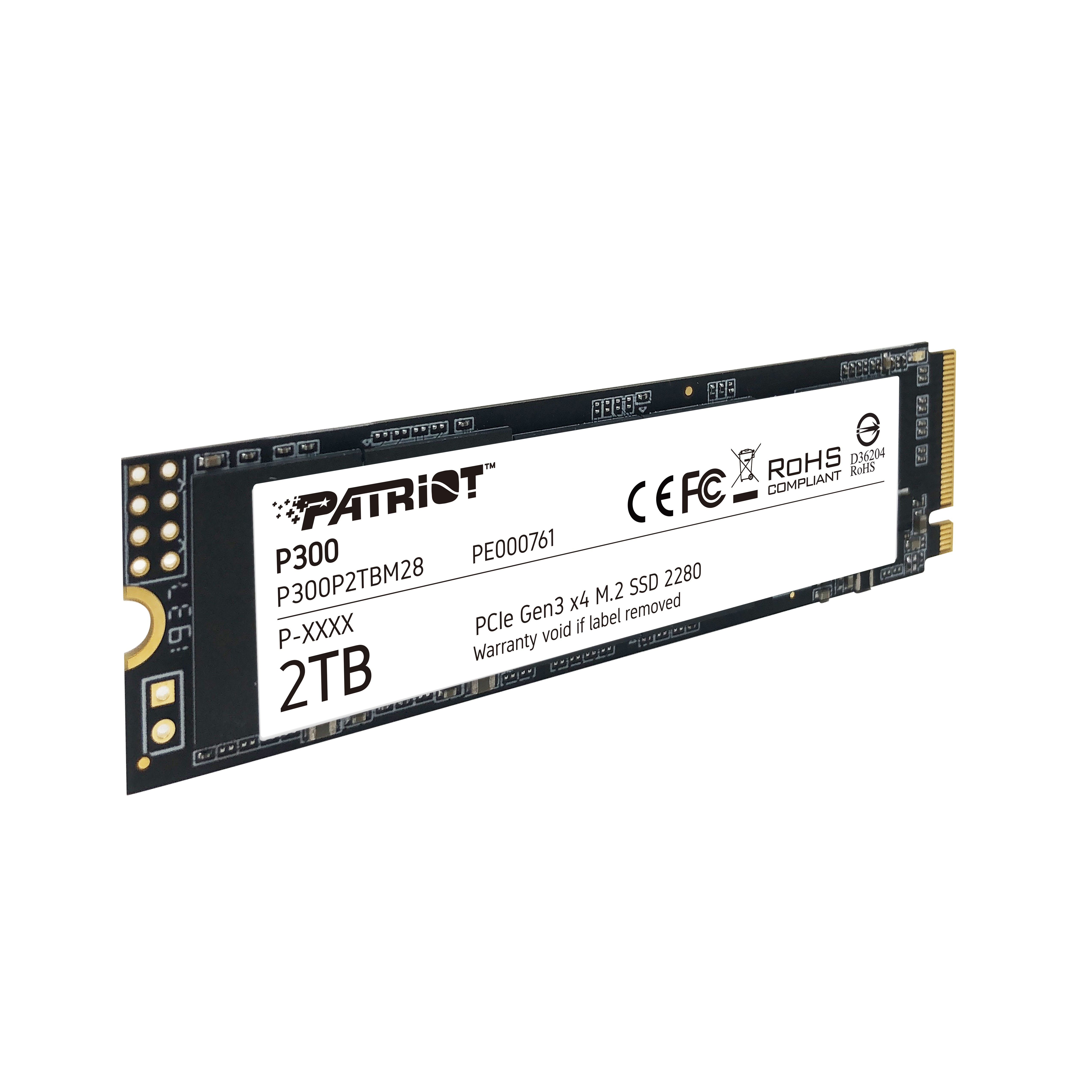 PATRIOT P300 - SSD - 2 TB - intern - M.2 2280 - PCIe 3.0 x4 (NVMe)