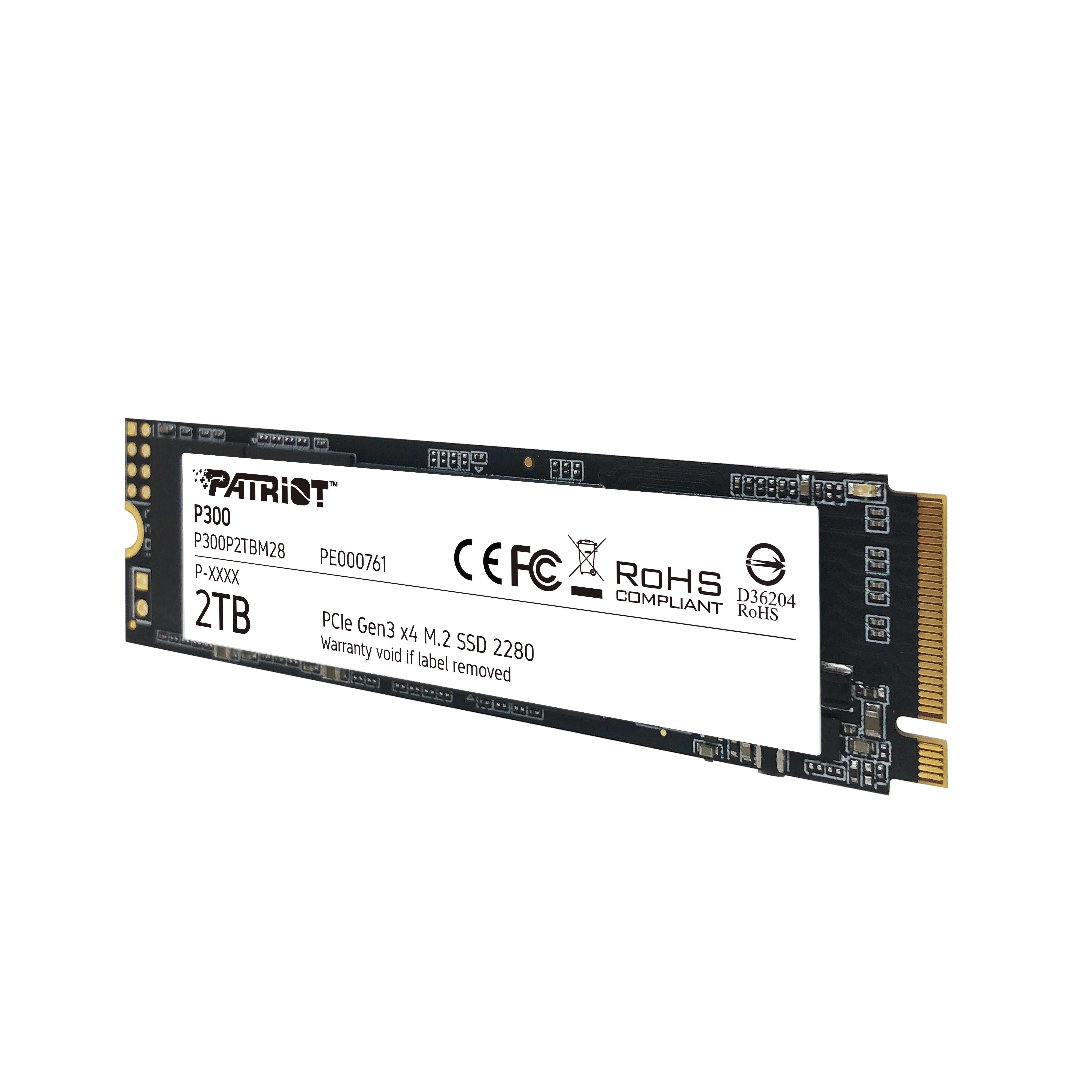 PATRIOT P300 - SSD - 2 TB - intern - M.2 2280 - PCIe 3.0 x4 (NVMe)