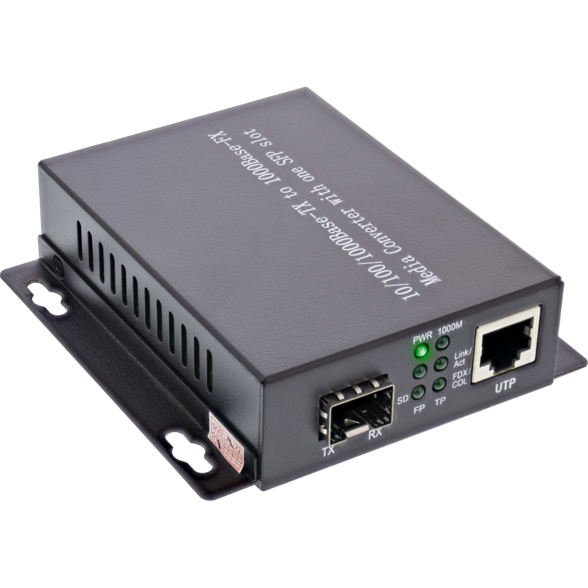 InLine Medienkonverter - GigE - 10Base-T, 1000Base-FX, 100Base-TX, 1000Base-T - RJ-45 / SFP (mini-GBIC)
