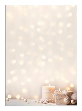 Sigel Weihnachtsbriefpapier Golden Glow Motiv DIN A4 - 90 g/m� - A4
