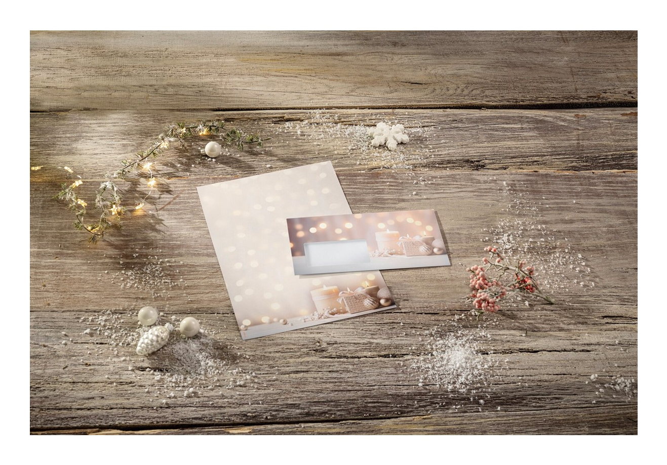 Sigel Weihnachtsbriefpapier Golden Glow Motiv DIN A4 - 90 g/m� - A4