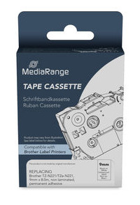 MediaRange MRBTZN221 ruban d�tiquette Noir sur blanc
