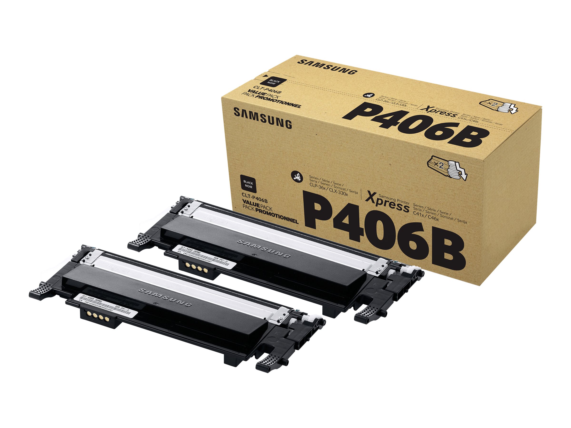 Samsung CLT-P406B 2-pack Black Original Toner Cartridge