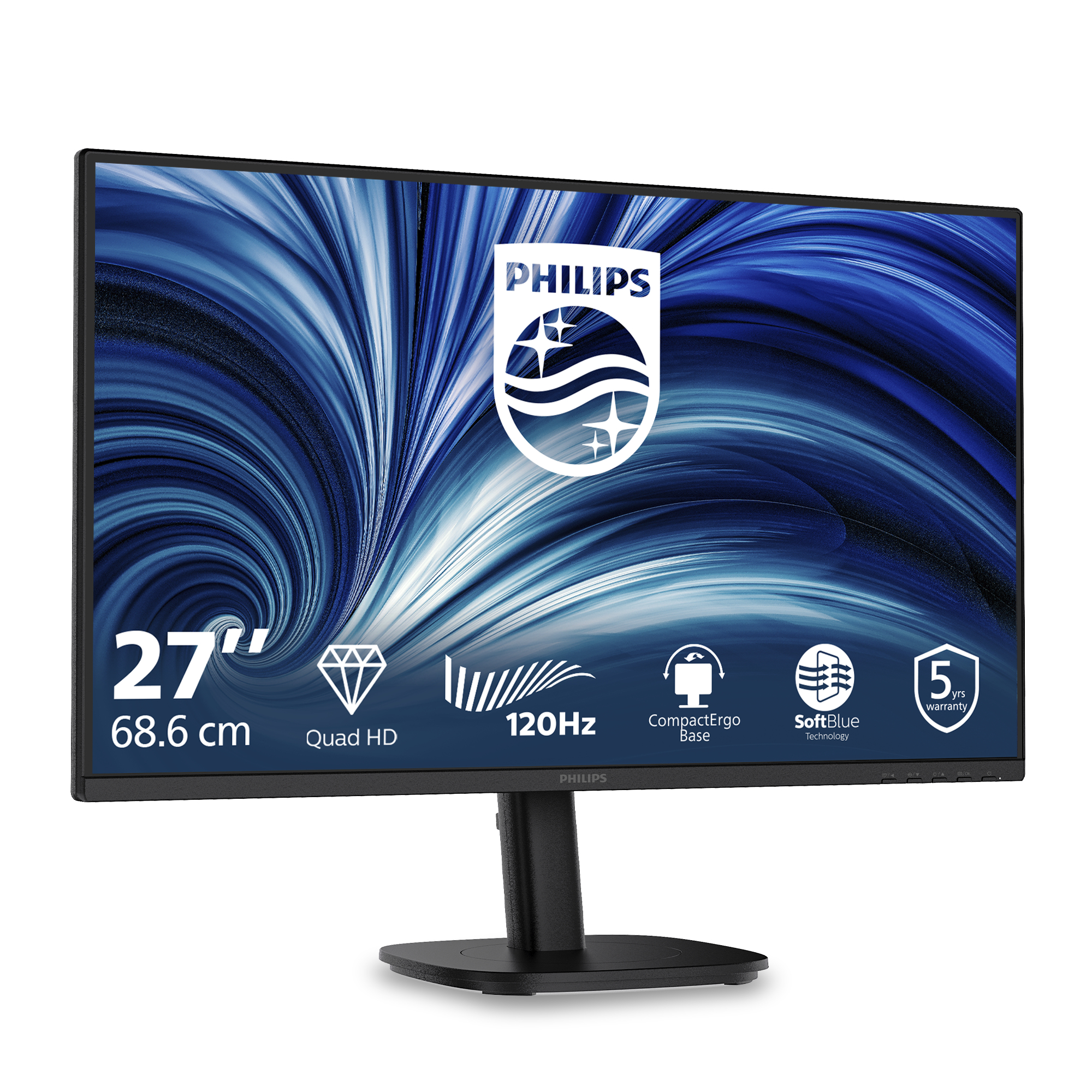 Philips 27B2N3500/00 �cran plat de PC 68,6 cm (27) 2560 x 1440 pixels Full HD LCD Noir