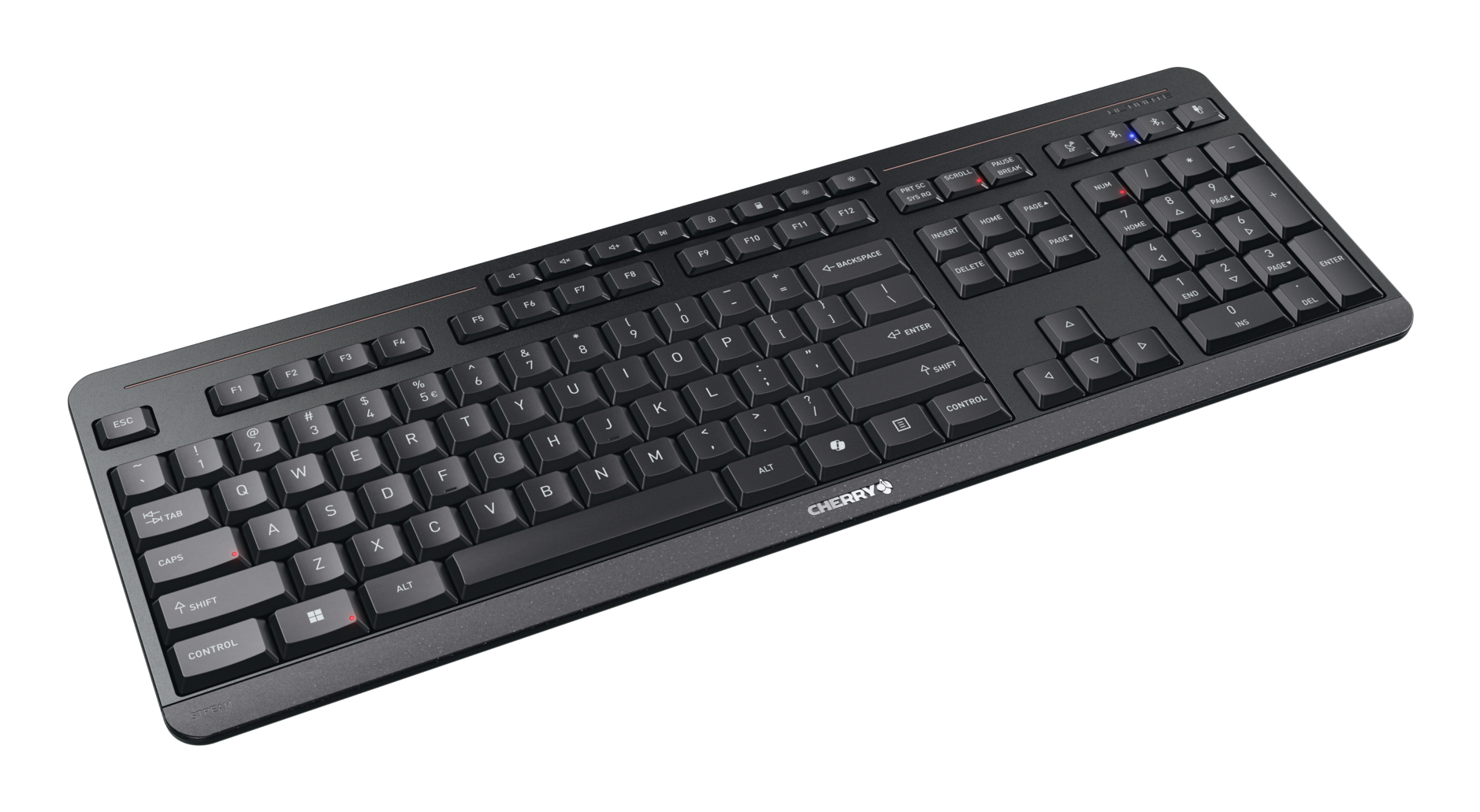 CHERRY Stream keyboard ultimate teclado Hogar / Oficina USB + RF Wireless + Bluetooth QWERTY Ingl�s Negro