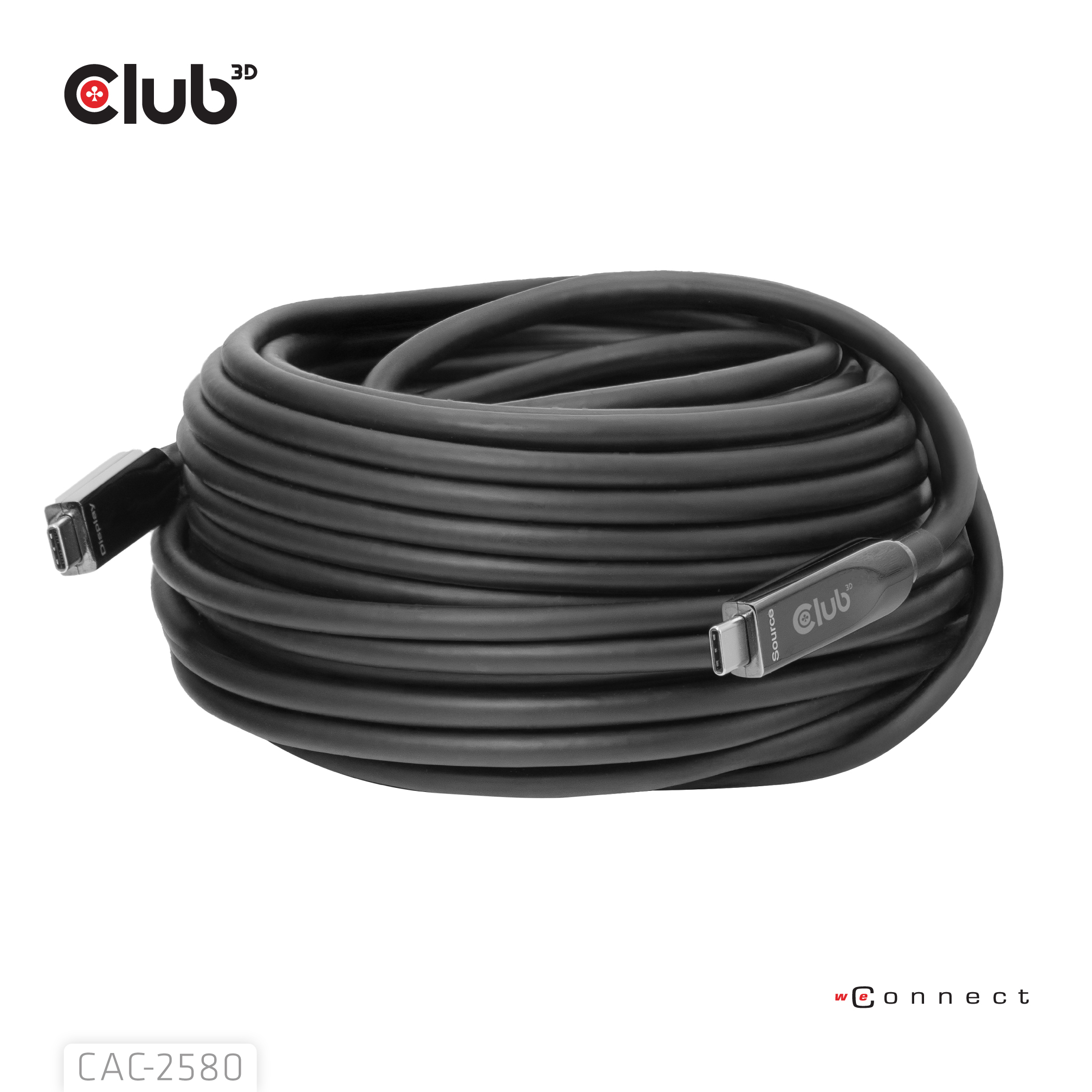 CLUB3D CAC-2580 Full-Feature USB-C� Cable 15m / 49.21ft 8K60Hz 10Gbps 60W