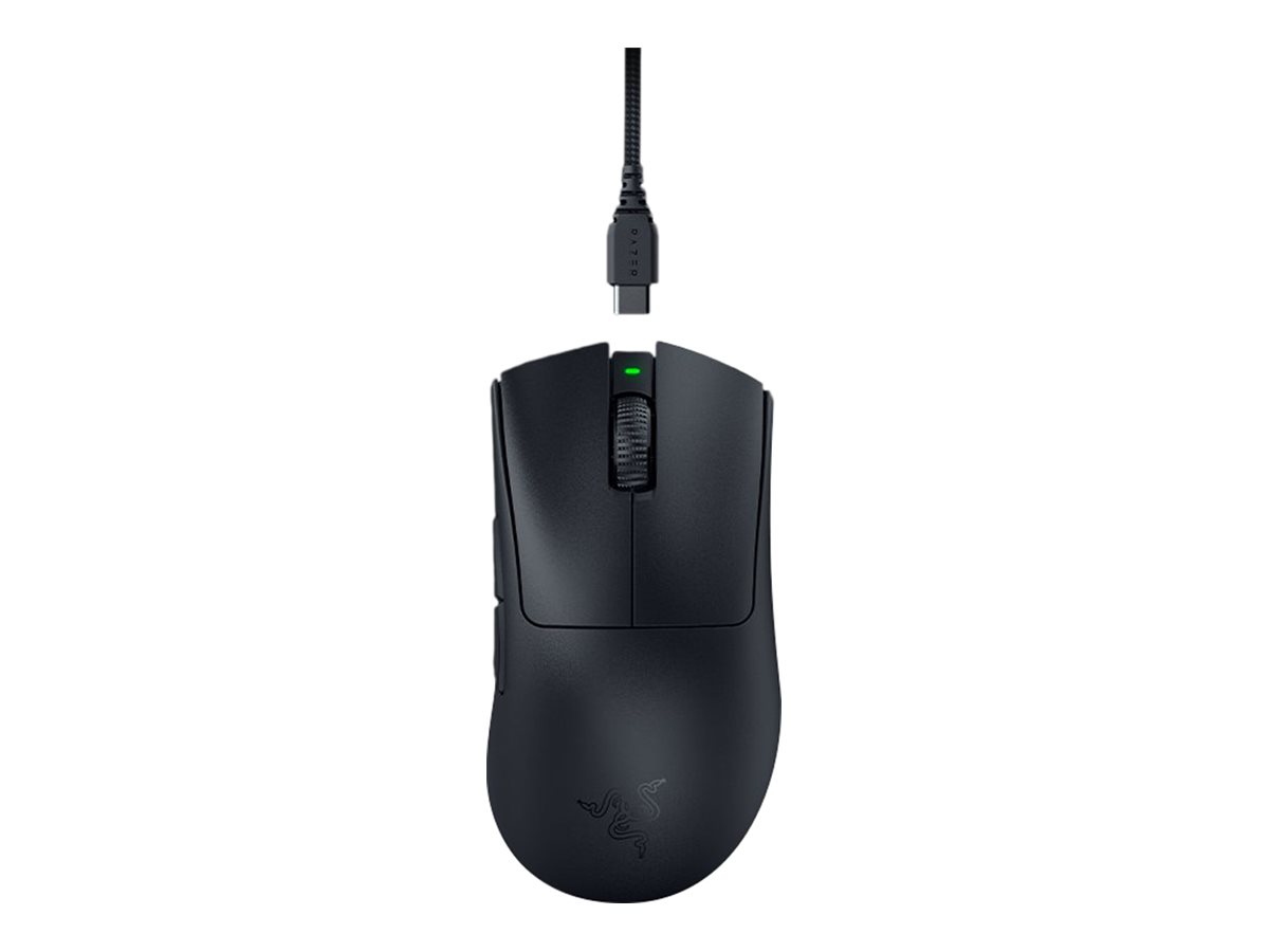 Razer DeathAdder V3 Pro - Maus - Smooth-Touch, 8000 Hz - ergonomisch - F�r Rechtsh�nder - optisch - 5 Tasten - kabellos, kabelgebunden - kabelloser Empf�nger (USB)