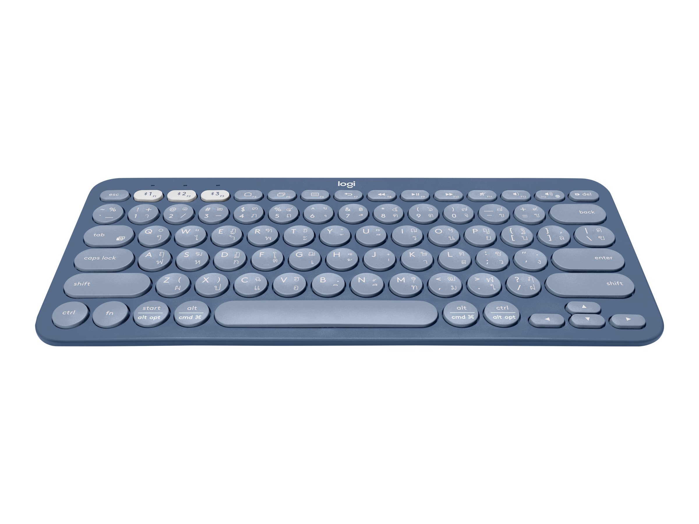Clavier Bluetooth sans fil Logitech K380 pour Mac, disposition QWERTY  italien bleu