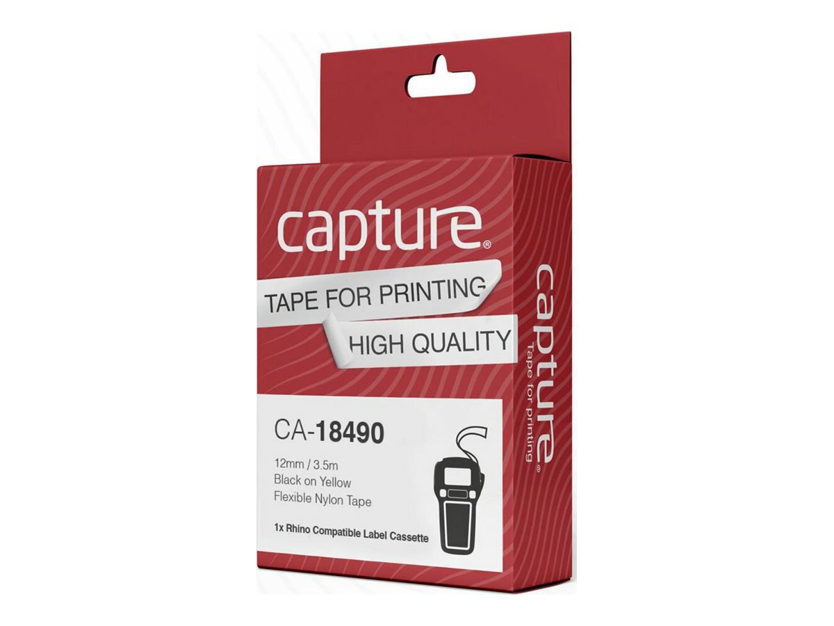 Capture CA-18490 nastro per etichettatrice Nero su giallo