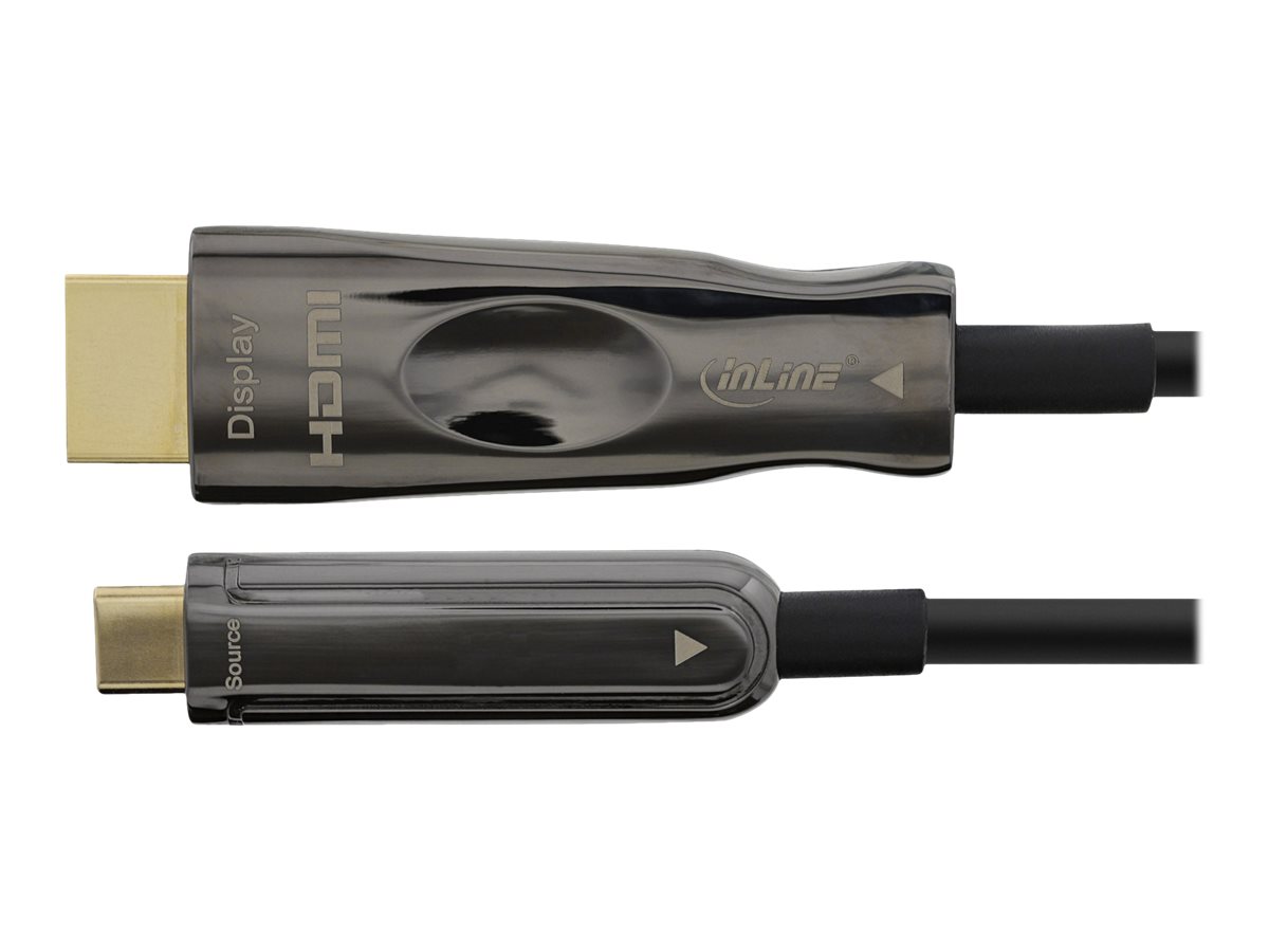 InLine 64210A adaptador de cable de v�deo 10 m USB Tipo C HDMI Negro