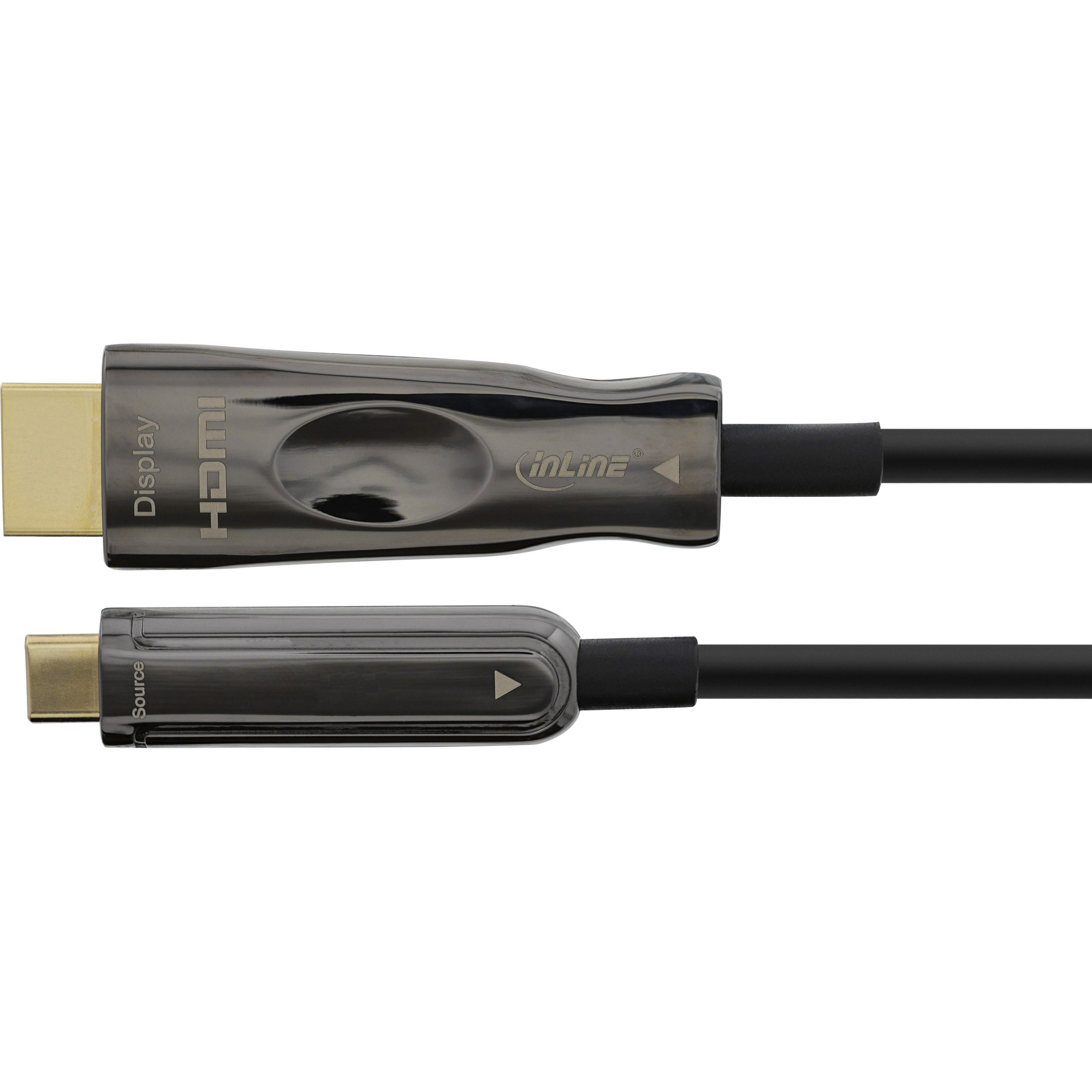 InLine 64210A adaptador de cable de v�deo 10 m USB Tipo C HDMI Negro