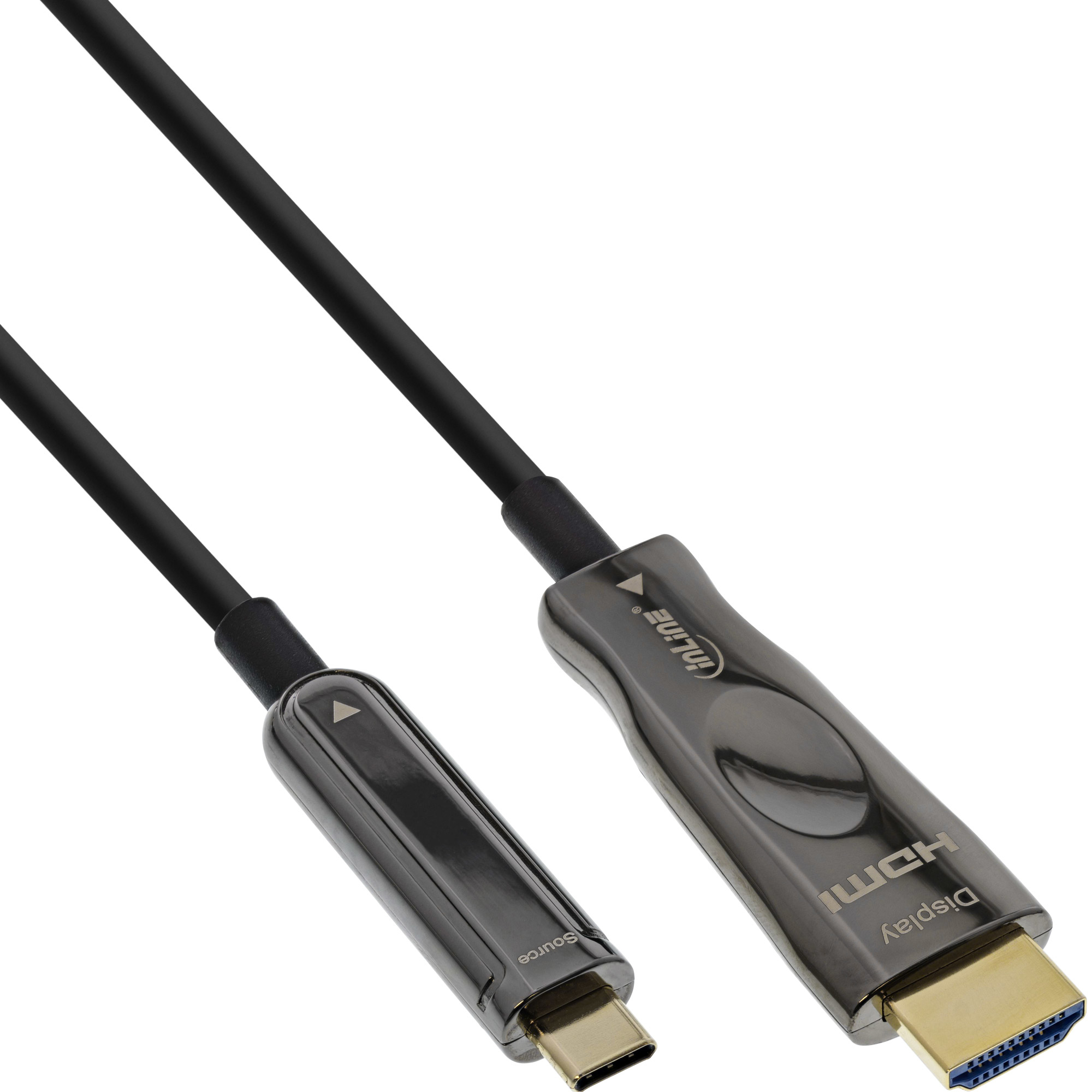 InLine 64210A adaptador de cable de v�deo 10 m USB Tipo C HDMI Negro