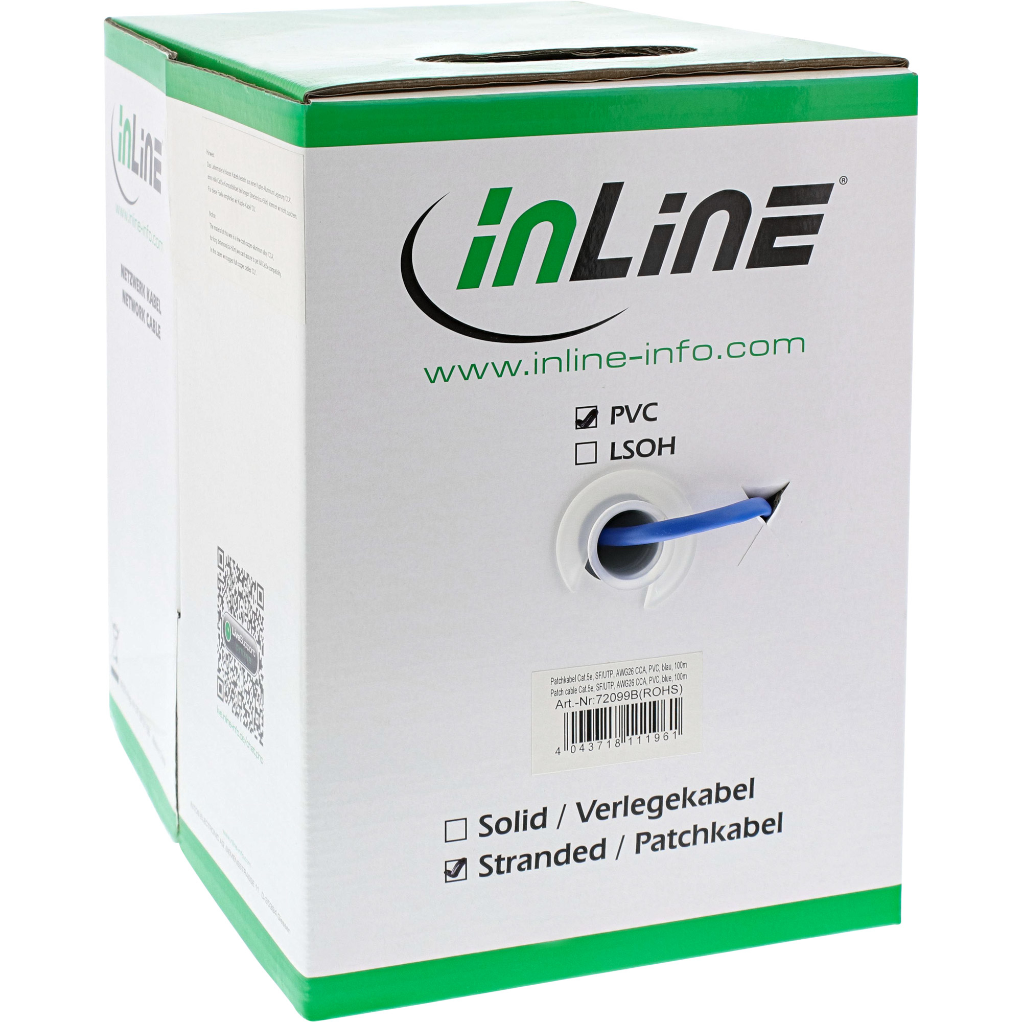 InLine 10m Cat.6(A) S-STP/PiMF cble de rseau Bleu 100 m Cat5e SF/UTP (S-FTP)