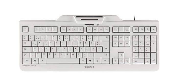 CHERRY KC 1000 SC clavier USB QWERTY Anglais britannique Gris