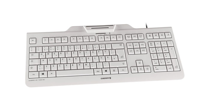 CHERRY KC 1000 SC clavier USB QWERTY Anglais britannique Gris