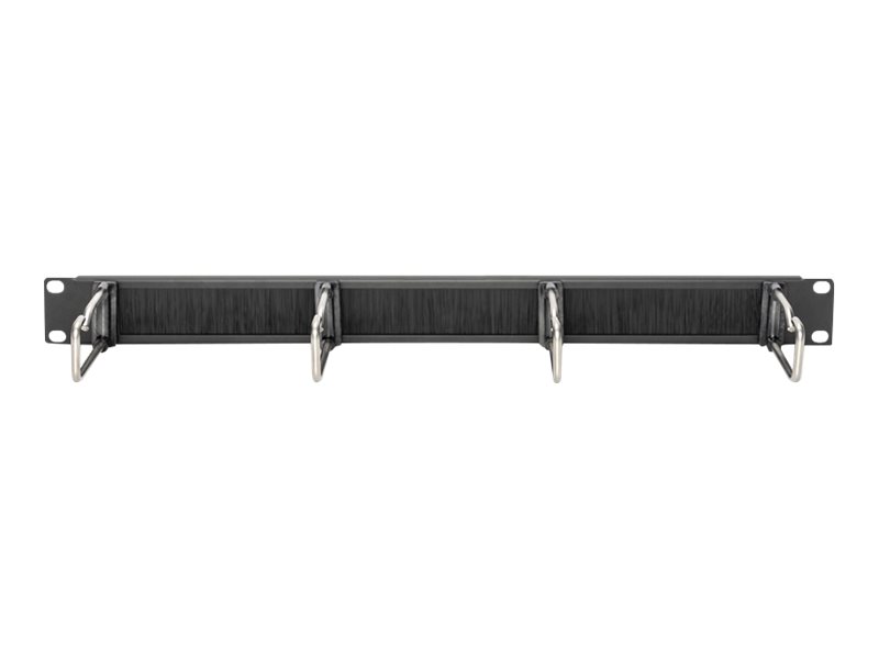 Digitus Cable Management Panel with Steel Rings and Brush Strip for 482.6 mm (19) Cabinets, 1U