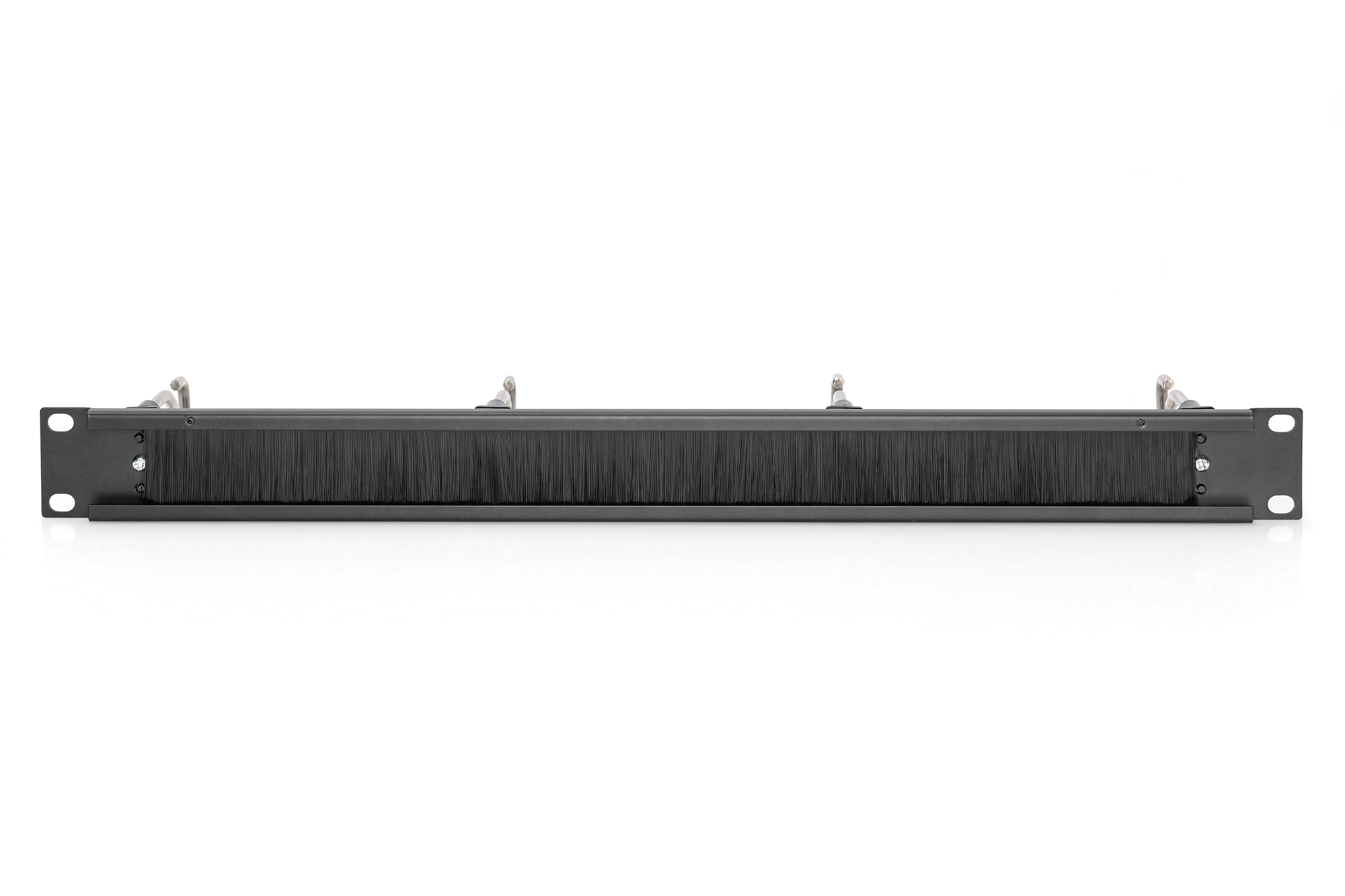 Digitus Cable Management Panel with Steel Rings and Brush Strip for 482.6 mm (19) Cabinets, 1U