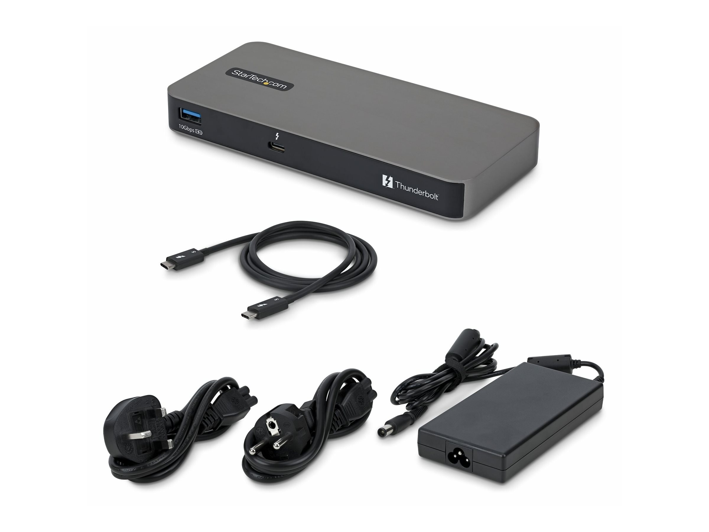 StarTech.com 4-Port Thunderbolt 5 Hub with Thunderbolt Share KVM, 80/120Gbps, 8K Multi-Display, 140W PD, USB-A 10Gbps, TB4 & USB4, MacBook M4 Pro M4 Max M5