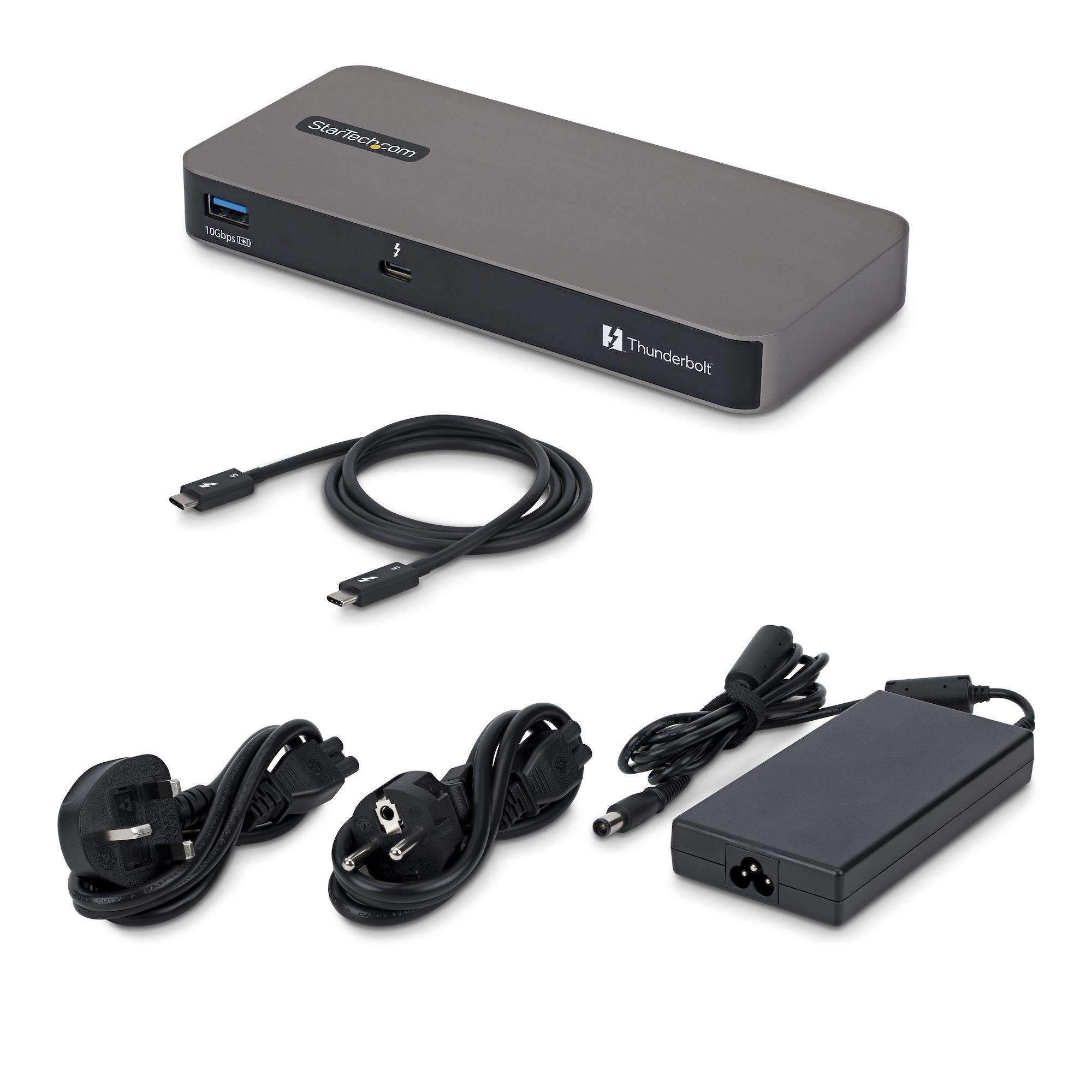 StarTech.com 4-Port Thunderbolt 5 Hub with Thunderbolt Share KVM, 80/120Gbps, 8K Multi-Display, 140W PD, USB-A 10Gbps, TB4 & USB4, MacBook M4 Pro M4 Max M5