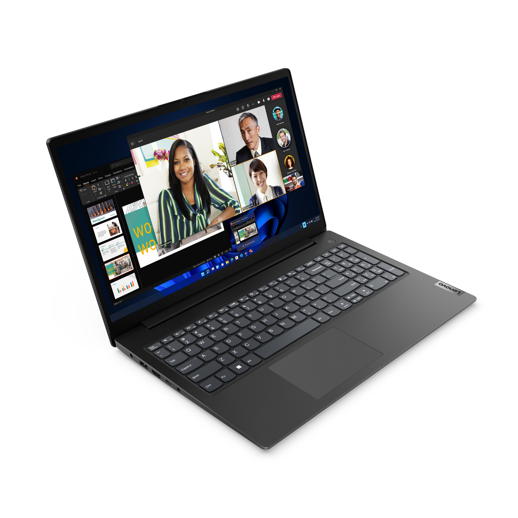 Lenovo V15 G4 AMN AMD Ryzen 5 7520U Port�til 39,6 cm (15.6) Full HD 16 GB LPDDR5-SDRAM 256 GB SSD Wi-Fi 6 (802.11ax) Windows 11 Pro Alem�n Negro