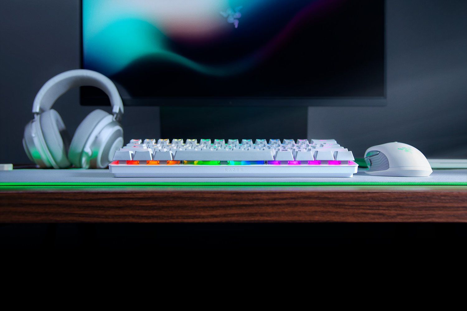 Razer Huntsman Mini clavier USB QWERTY Anglais Blanc