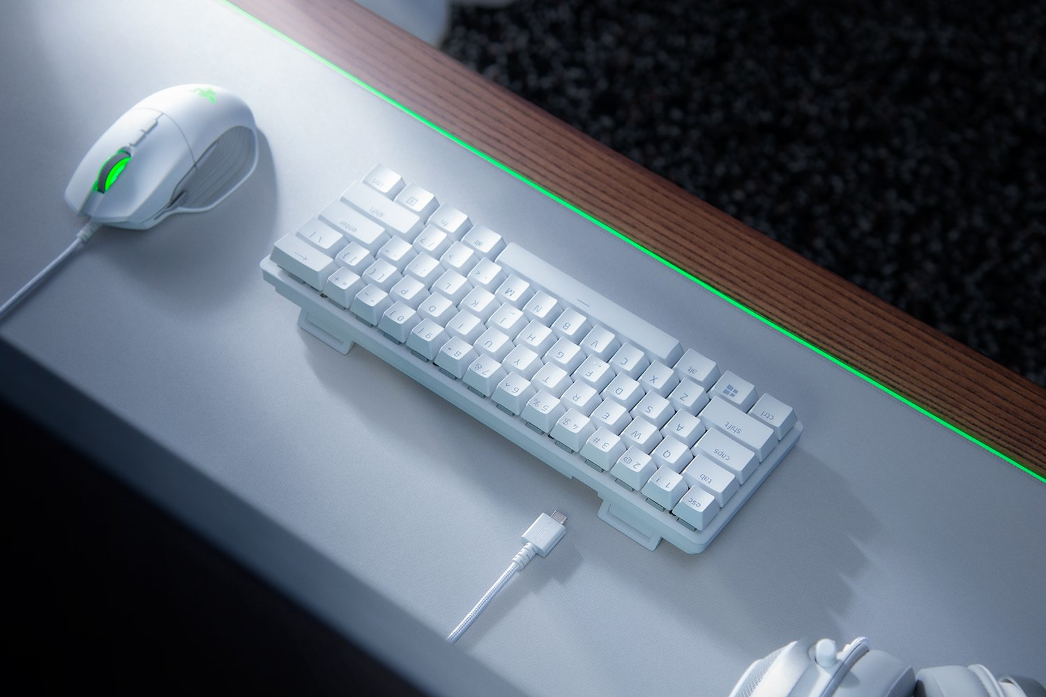 Razer Huntsman Mini clavier USB QWERTY Anglais Blanc