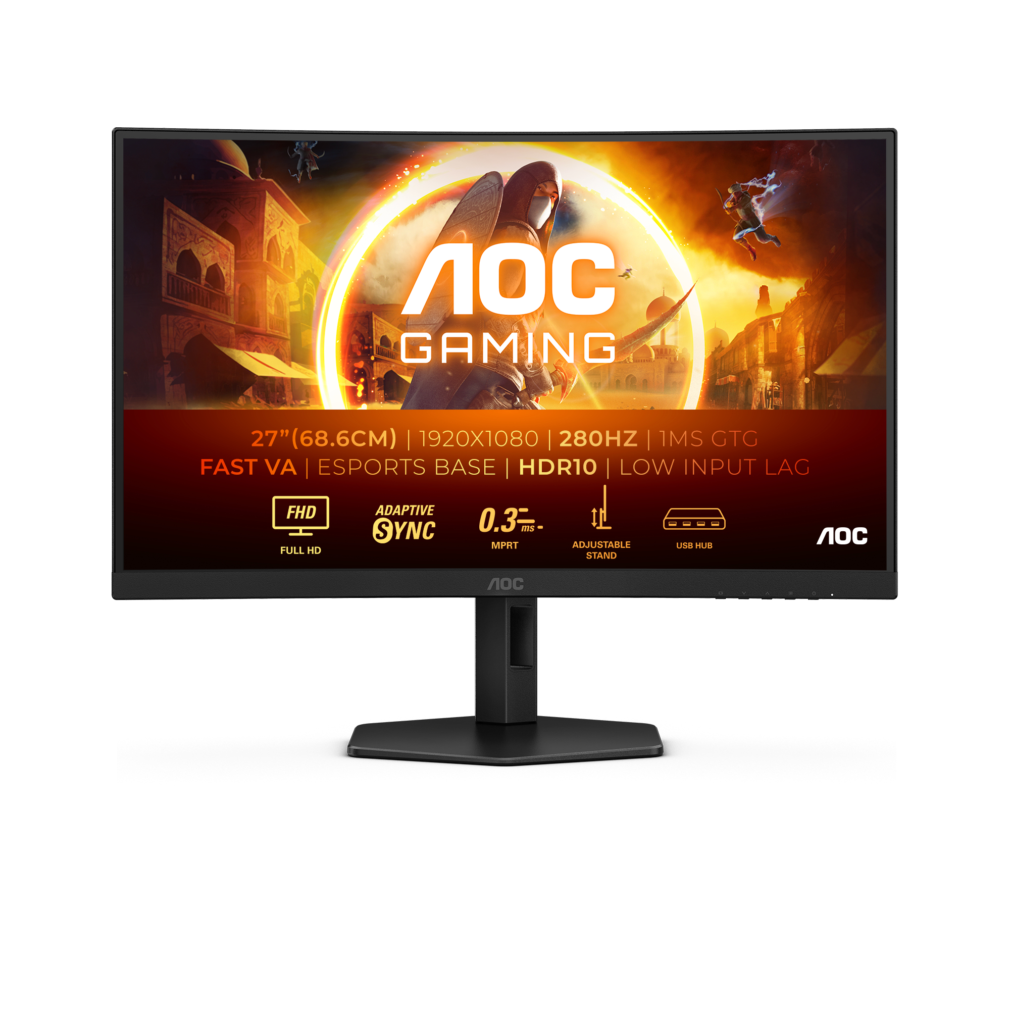 AOC G4 C27G4ZXU pantalla para PC 68,6 cm (27) 1920 x 1080 Pixeles Full HD LED Negro
