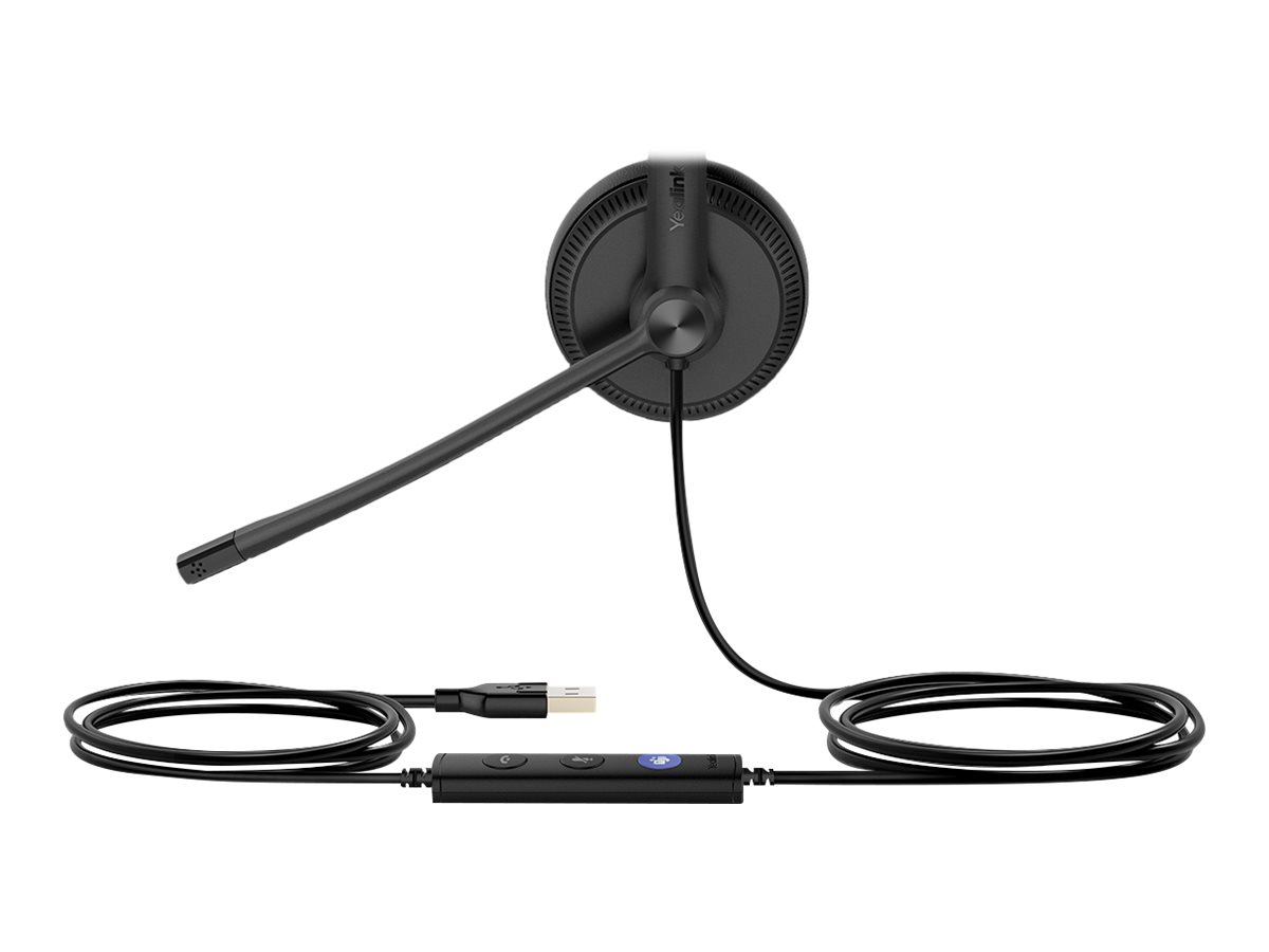 Yealink UH34 Dual Teams Auricolare Cablato A Padiglione Ufficio USB tipo A Nero